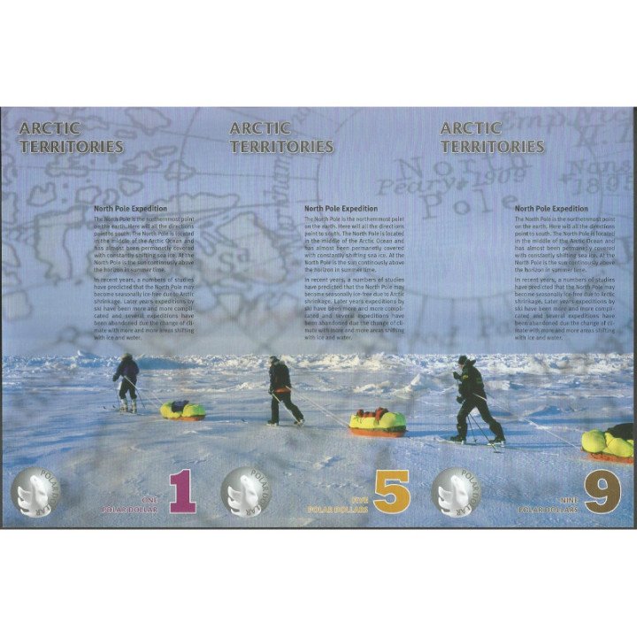 Artico 1 - 5 - 9 Dollars 2012 Specimen reverso