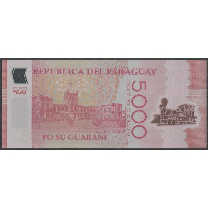 Paraguay 5.000 Guaranies 2011 P234a reverso