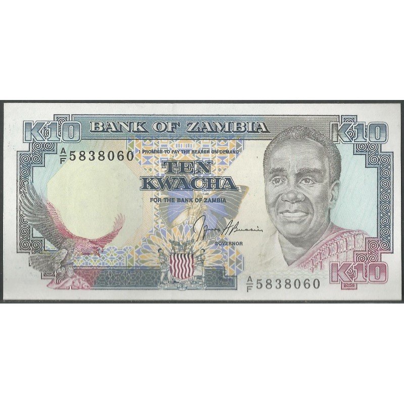 Zambia, 10 Kwacha ND1989-91 P31b