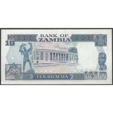 Zambia, 10 Kwacha ND1989-91 P31b