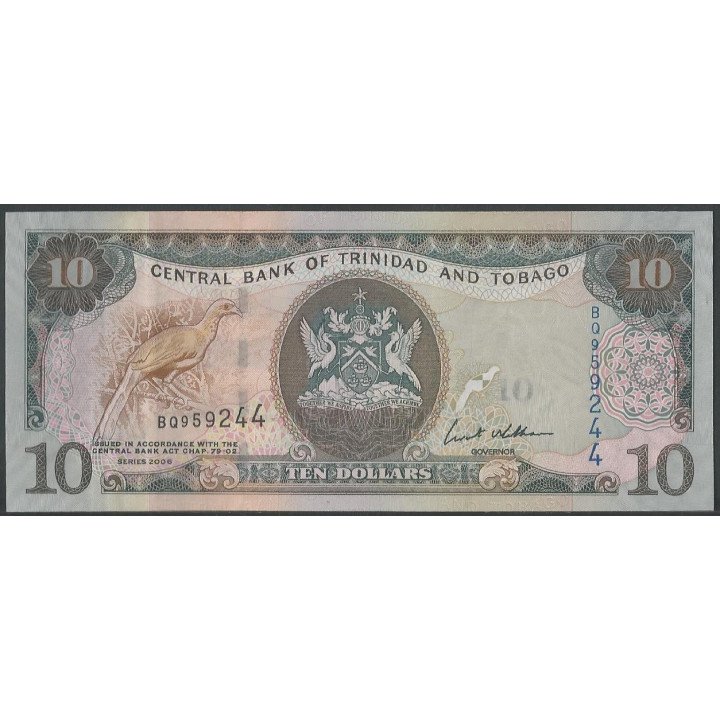 Trinidad y Tobago 10 Dollars 2006 Firma Williams P48a