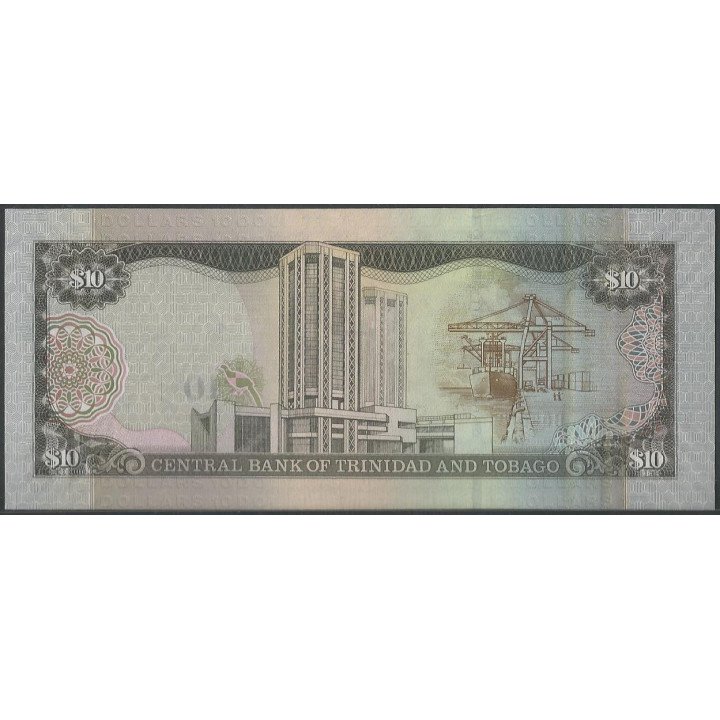 Trinidad y Tobago 10 Dollars 2006 Firma Williams P48a reverso