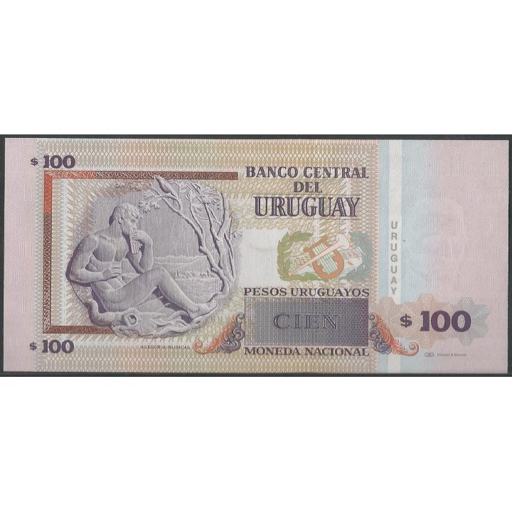 Uruguay 100 Pesos 2006 P85a reverso