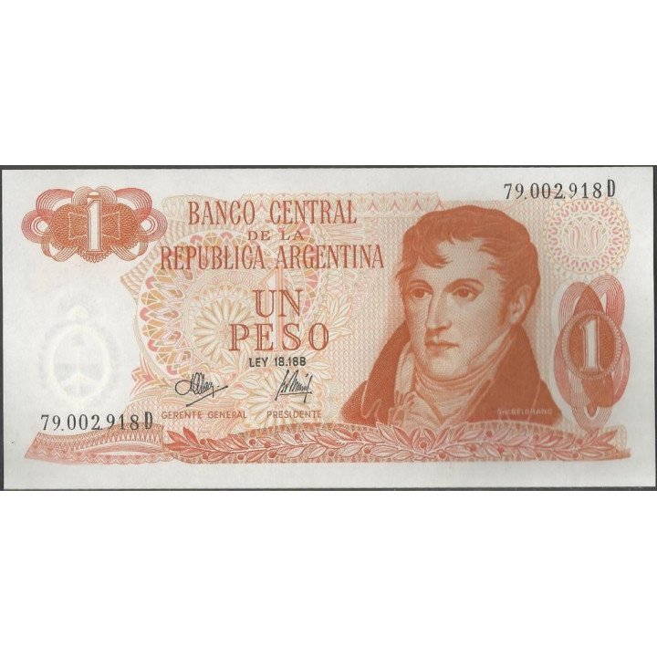 Argentina 1 Peso ND1970-3 Serie D P287