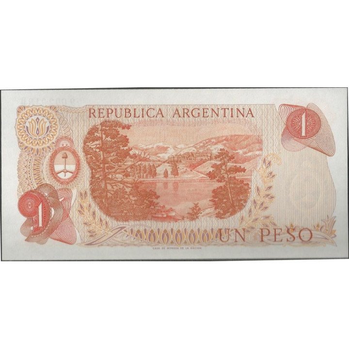 Argentina 1 Peso ND1970-3 Serie D P287 reverso