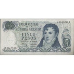 Argentina 5 Pesos ND1974-6 Serie B P294