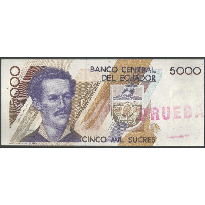 Ecuador 5.000 Sucres ND1991-9 P128 PRUEBA