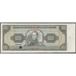 Ecuador 100 Sucres ND1988-97 P123A PRUEBA