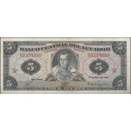 Ecuador 5 Sucres 1 Ene 1966 HF P100c
