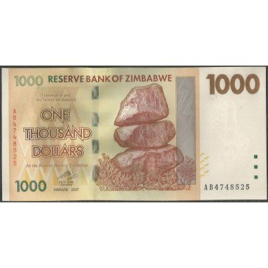 Zimbabwe, 1.000 Dollars 2007 P71
