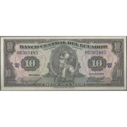 Ecuador 10 Sucres 2 Ene 1974 KZ P101Ab
