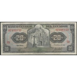 Ecuador 20 Sucres 1 Ene 1966 KW P103a