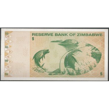 Zimbabwe, 5 Dollars 2009 P93