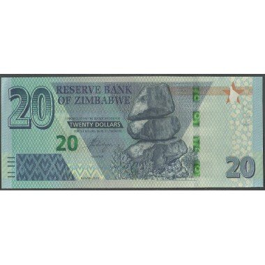 Zimbabwe, 20 Dollars 2020 P104