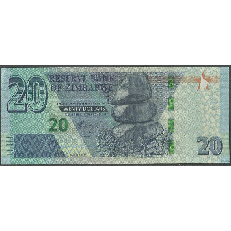 Zimbabwe, 20 Dollars 2020 P104