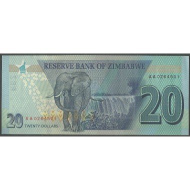 Zimbabwe, 20 Dollars 2020 P104
