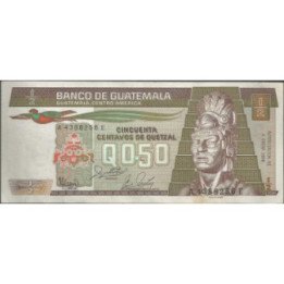 Guatemala 50 Centavos 6 Ene 1988 P65