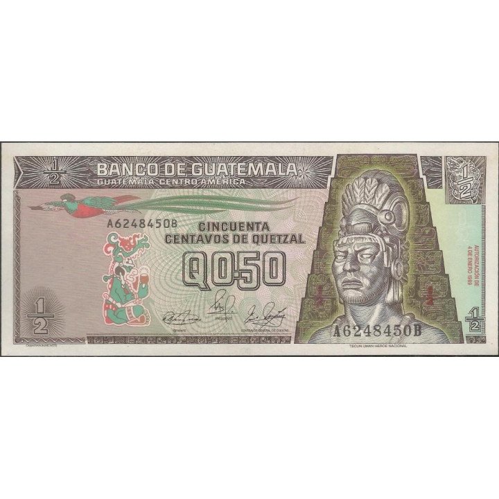 Guatemala 50 Centavos 4 Ene 1989 P72a