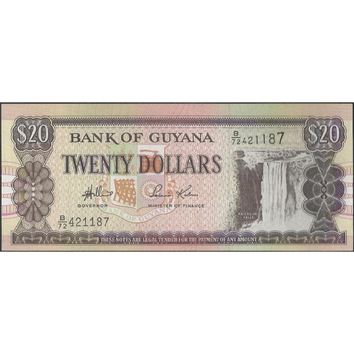 Guyana 20 Dollars ND1996 Firma 13 P30d