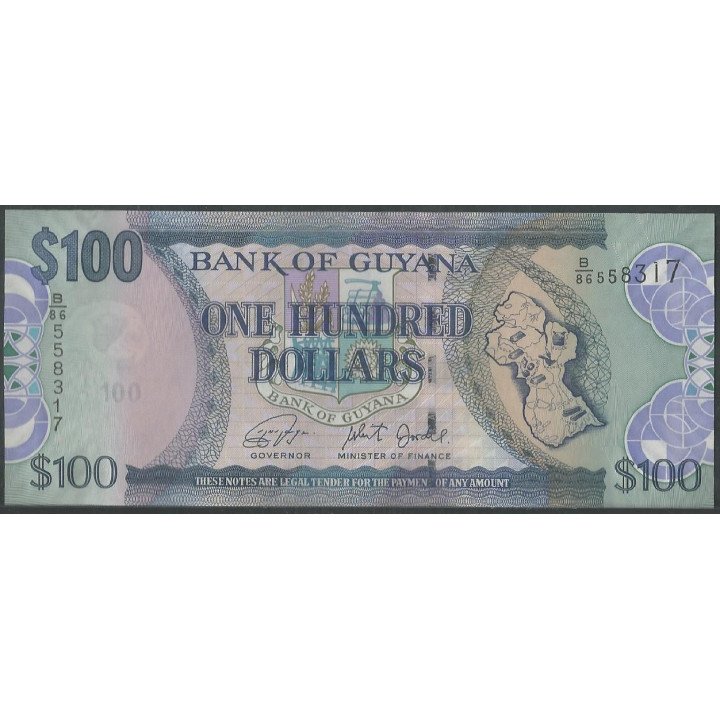 Guyana 100 Dollars ND2006 Firma 16 P36d