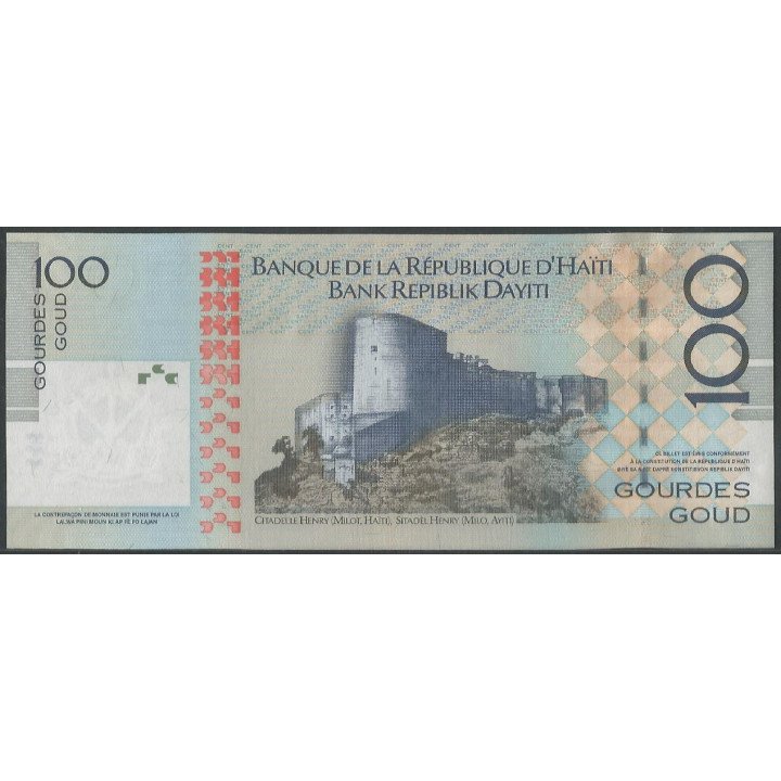 Haiti 100 Gourdes 2010 P275c reverso