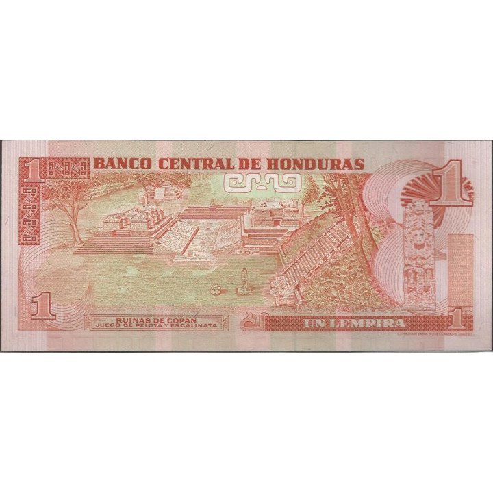 Honduras 1 Lempira 10 Sep 1992 P71 reverso