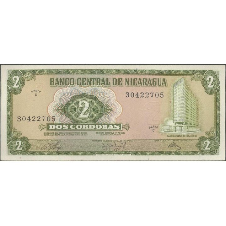Nicaragua 2 Cordobas D1972 C P121a