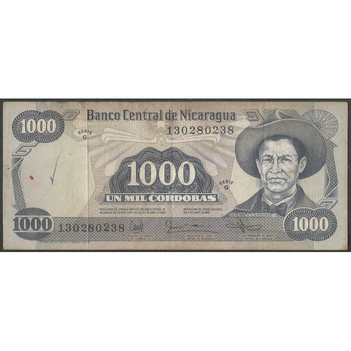 Nicaragua 1.000 Cordobas 1985 P145