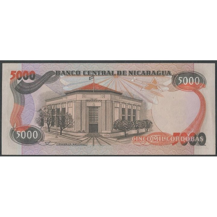 Nicaragua 5.000 Cordobas L1985 (87) P146 reverso