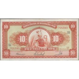 Peru 10 Soles 20 May 1966 P84a