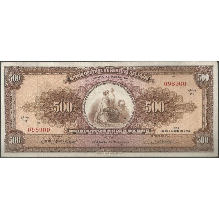 Peru 500 Soles 26 Feb 1965 P91
