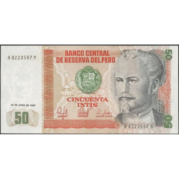 Peru 50 Intis 26 Jun 1987 P131b