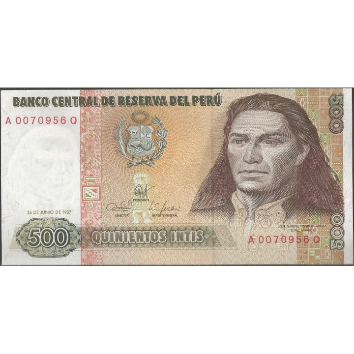 Peru 500 Intis 26 Jun 1987 P134b