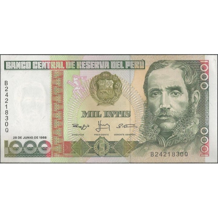 Peru 1.000 Intis 28 Jun 1988 P136b