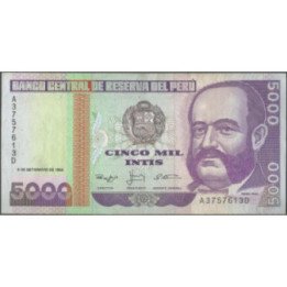 Peru 5.000 Intis 9 Sep 1988 P139