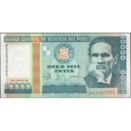 Peru 10.000 Intis 28 Jun 1988 P140