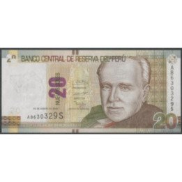 Peru 20 Nuevos Soles 13 Ago 2009 P183