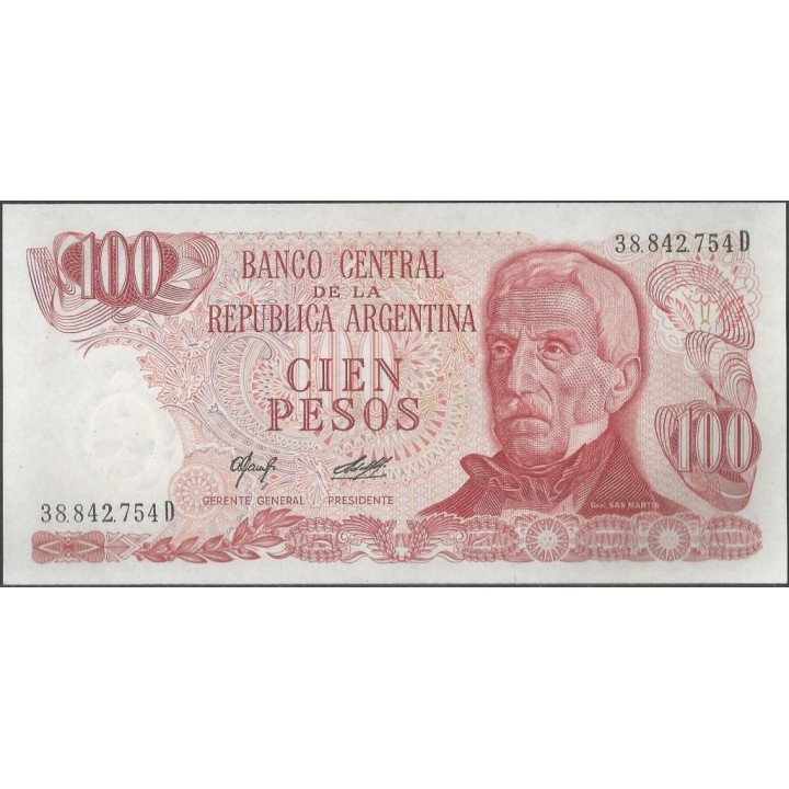 Argentina 100 Pesos Serie D ND1973-6 Serie D P302a