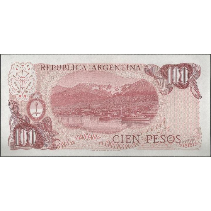 Argentina 100 Pesos Serie D ND1973-6 Serie D P302a reverso