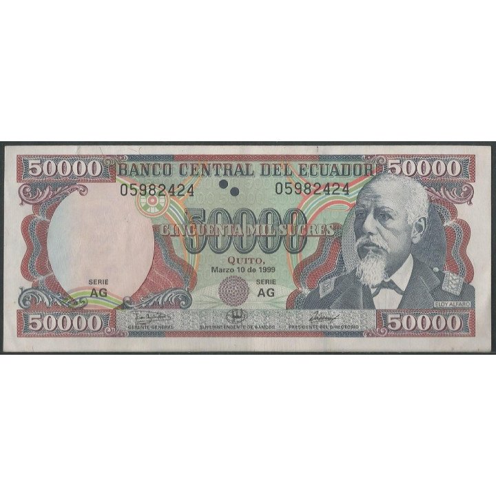 Ecuador 50.000 Sucres 10 Mar 1999 AG P130c