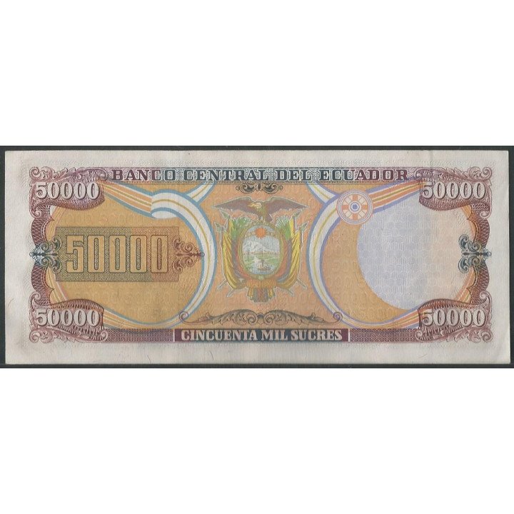 Ecuador 50.000 Sucres 10 Mar 1999 AG P130c reverso