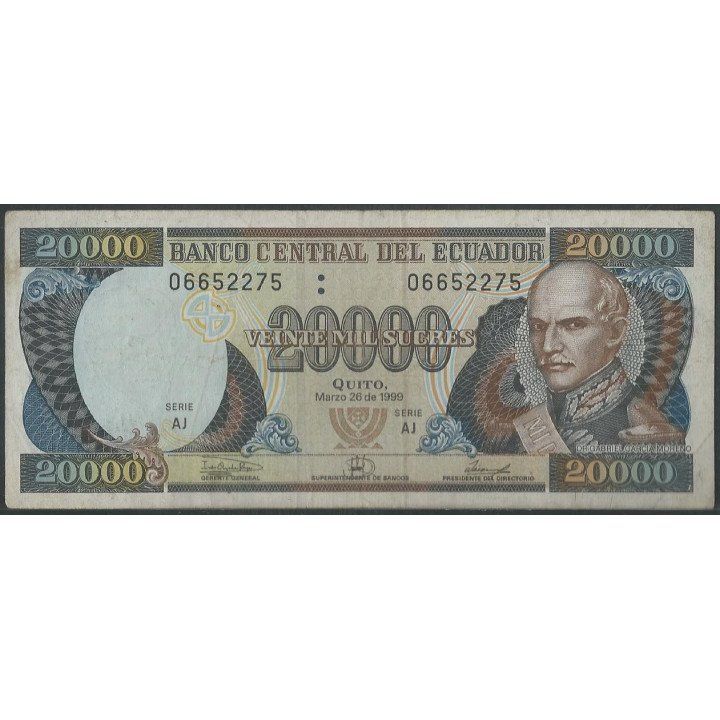 Ecuador 20.000 Sucres 26 Mar 1999 AJ P129c
