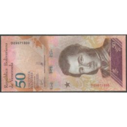 Venezuela 50 Bolivares 15 Ene 2018 D8 Dig P105