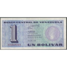Venezuela 1 Bolivar 5 Oct 1989 A8 Dig P68