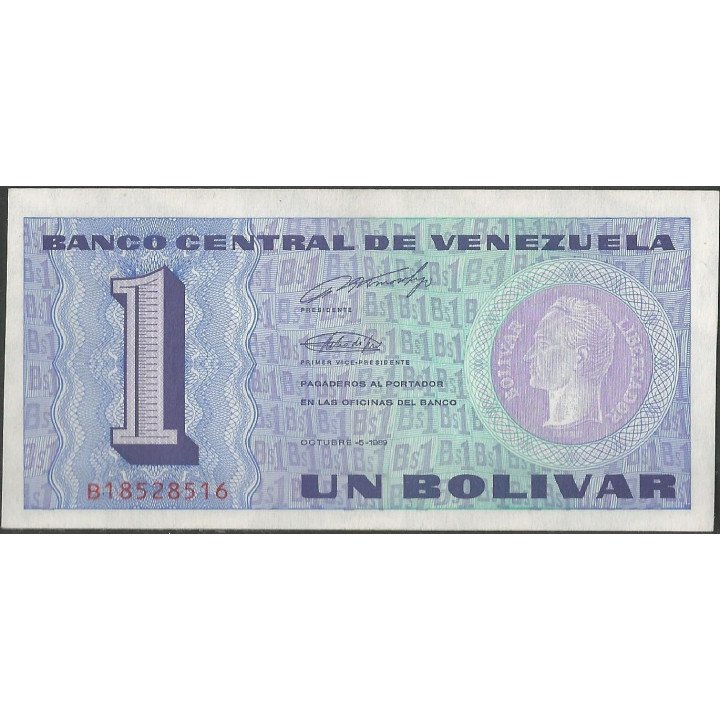 Venezuela 1 Bolivar 5 Oct 1989 B8 Dig P68