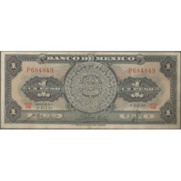 Mexico 1 Peso 4 Dic 1957 Serie HB P59c