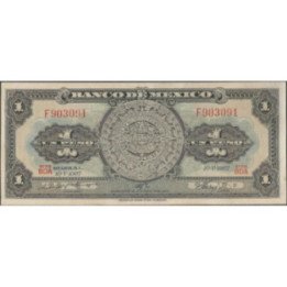 Mexico 1 Peso 10 May 1967 Serie BDA P59j
