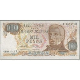Argentina 1.000 Pesos ND1976-83 Serie H P304c
