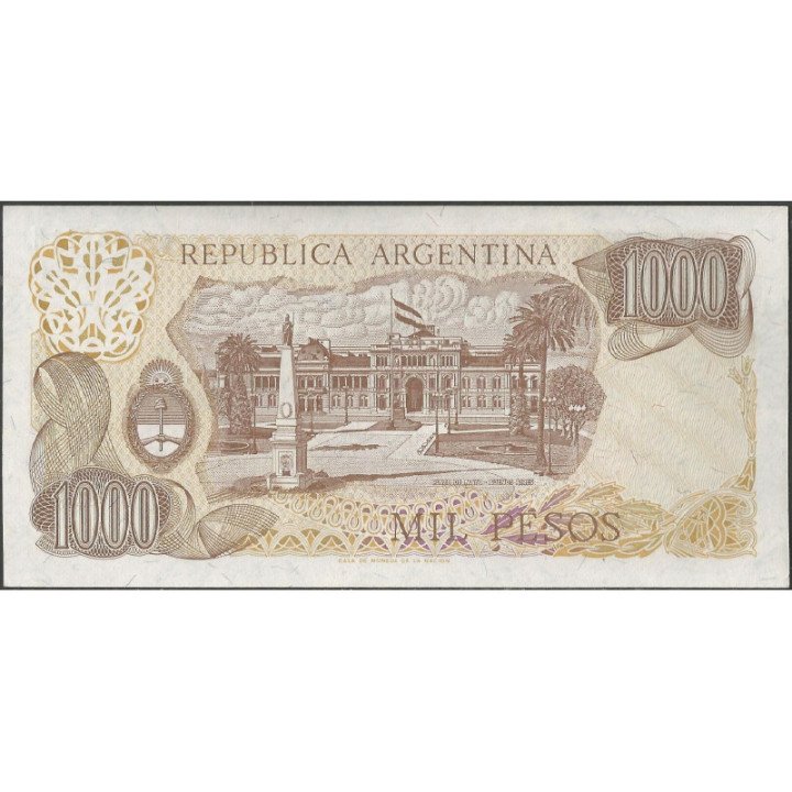 Argentina 1.000 Pesos ND1976-83 Serie H P304c reverso