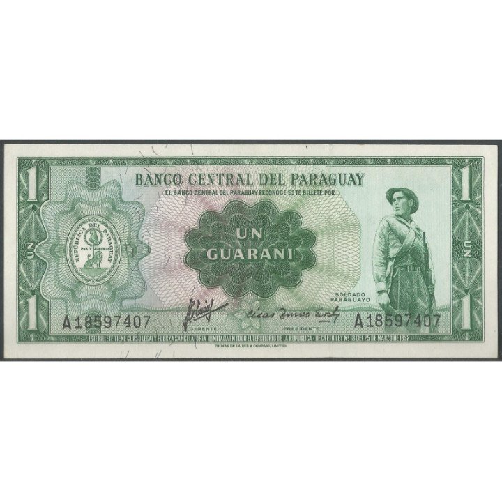 Paraguay 1 Guarani L1952 P193a